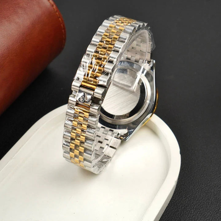 Rolex Golden Silver With Lining  Stainless